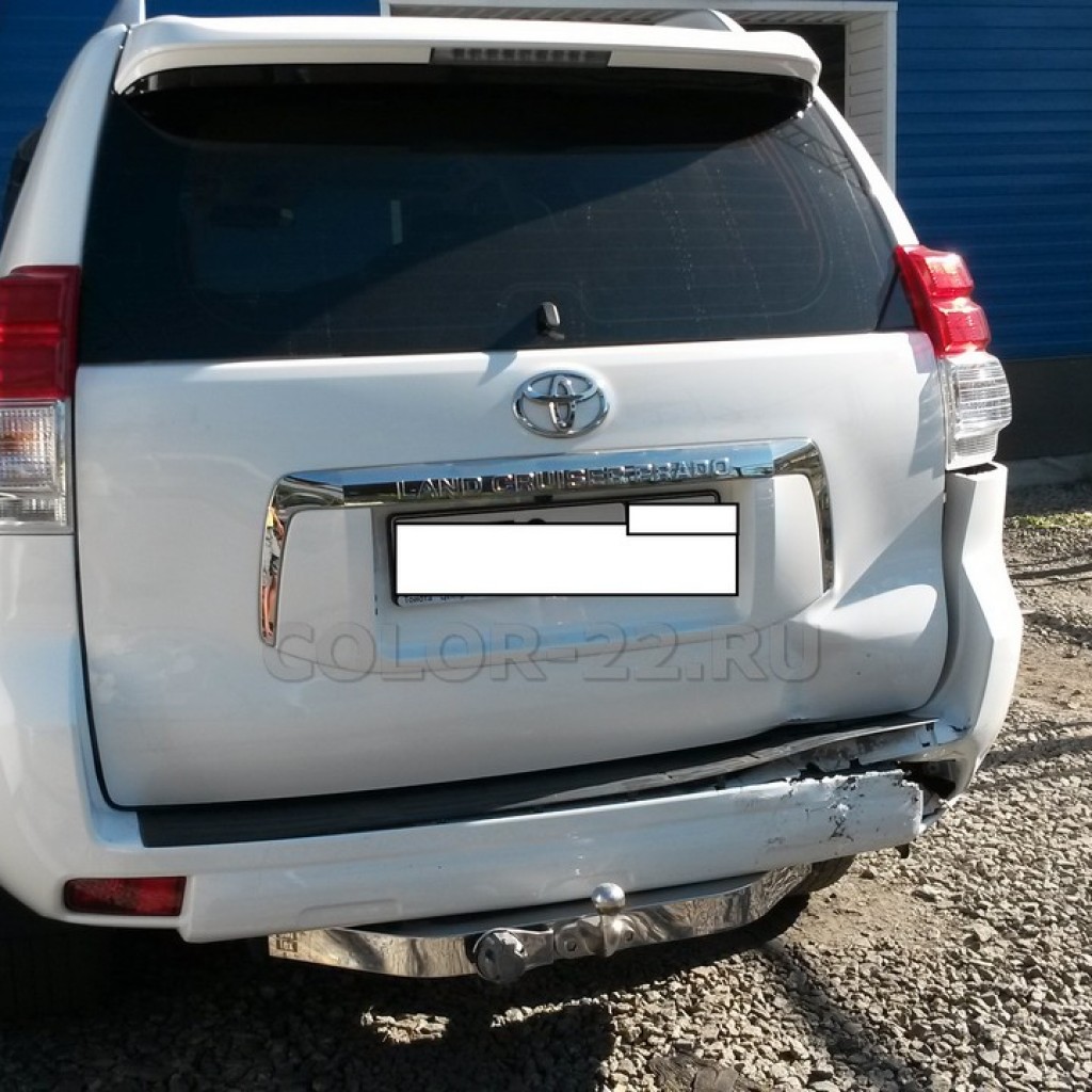 Toyota Land Cruiser Prado: ремонт крышки багажника и замена заднего бампера